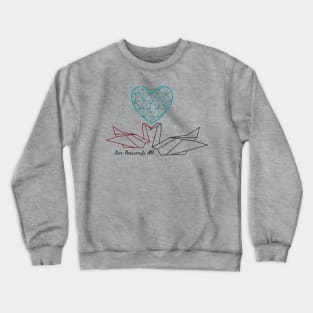 Love Transcends All Swans Geometric Modern Design Crewneck Sweatshirt